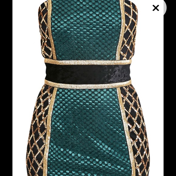 PRETTYLITTLETHING emerald green bodycon dress - Picture 2 of 6